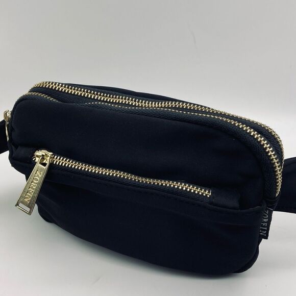 Zorfin Fanny Pack Crossbody Pack Black Nylon - Picture 6 of 12